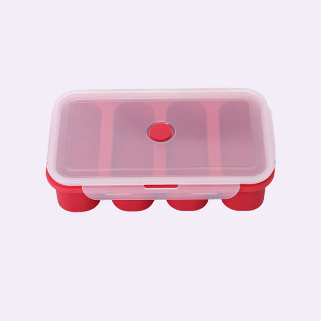 Custom Rectangle Silicone 4 Perfect 1 Cup Portion Freezes  Broth or Sauce Soup Mold