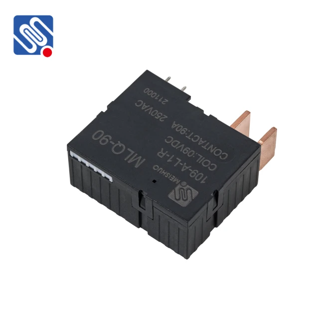Meishuo MLQ-90-109-A-L1-R Normally Open QC Single Coil 9volt Bistable Relay 90A/250vac Magnetic Latching Relay