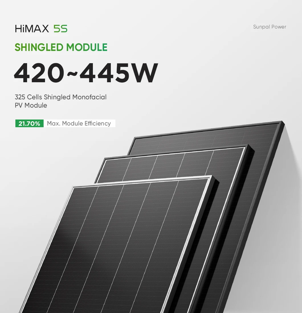 Sunpal Bifacial N Type Roof Solar Module 420W 430W 440W Mono Black ...