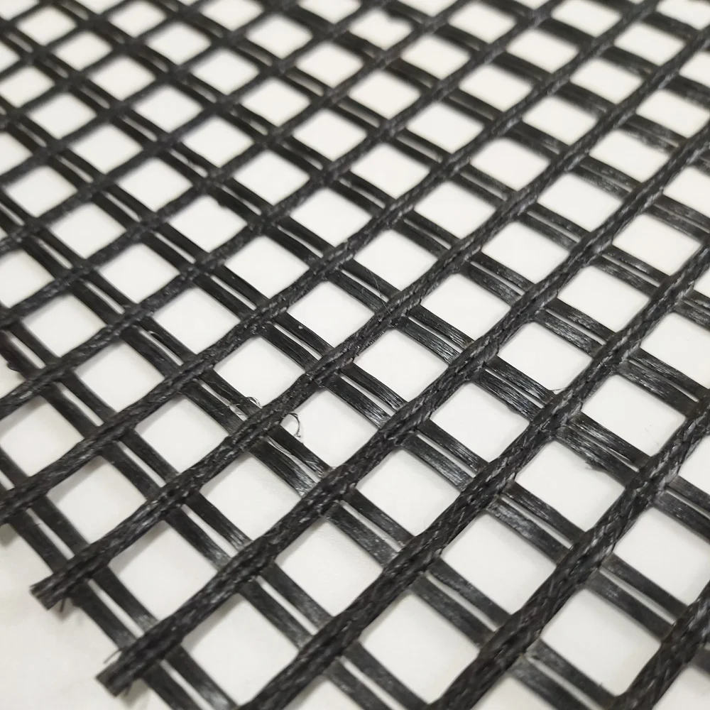 Fiberglass Geogrid Retaining Wall Glass Fiber Mesh Geo Grid For Road Reinforcement And Soft Soil