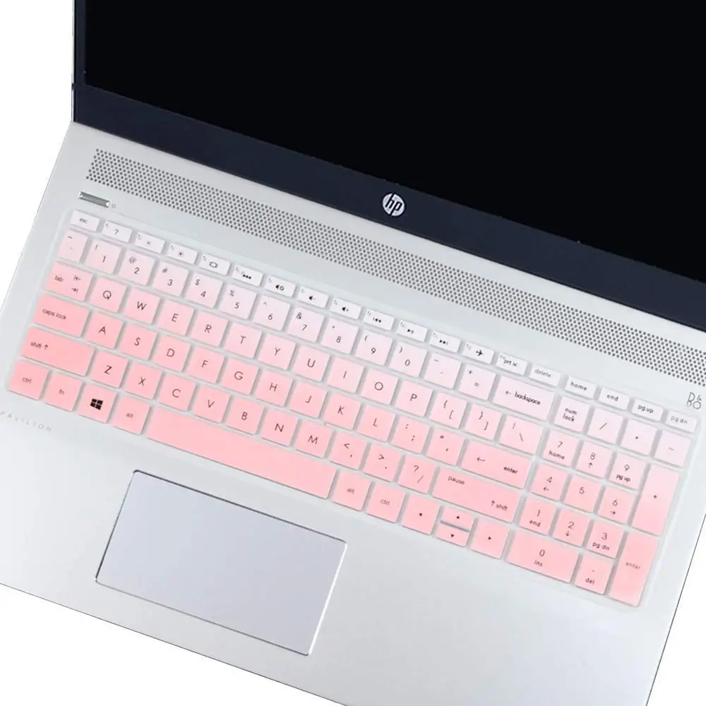 2019 New Style Dustproof and Waterproof Keyboard Protector for HP, Custom pink rainbow Printing Keyboard Cover