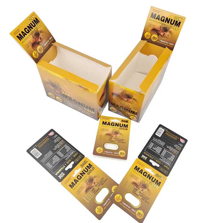 High Quality 100% Biodegradable White Cardboard Paper Box Best Selling Sex Pills Packaging Paper Box for Men Enhancement
