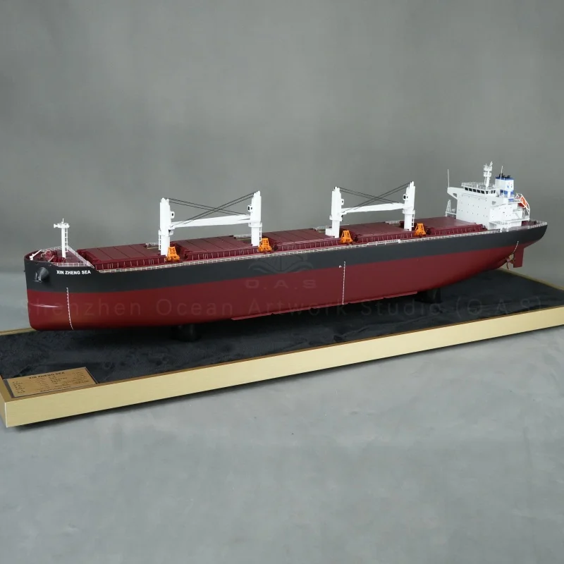 【LA】O.A.S Ship Model Factory Customizable 100cm XIN ZHENG Bulk Cargo Ship Model for Shipping Gift