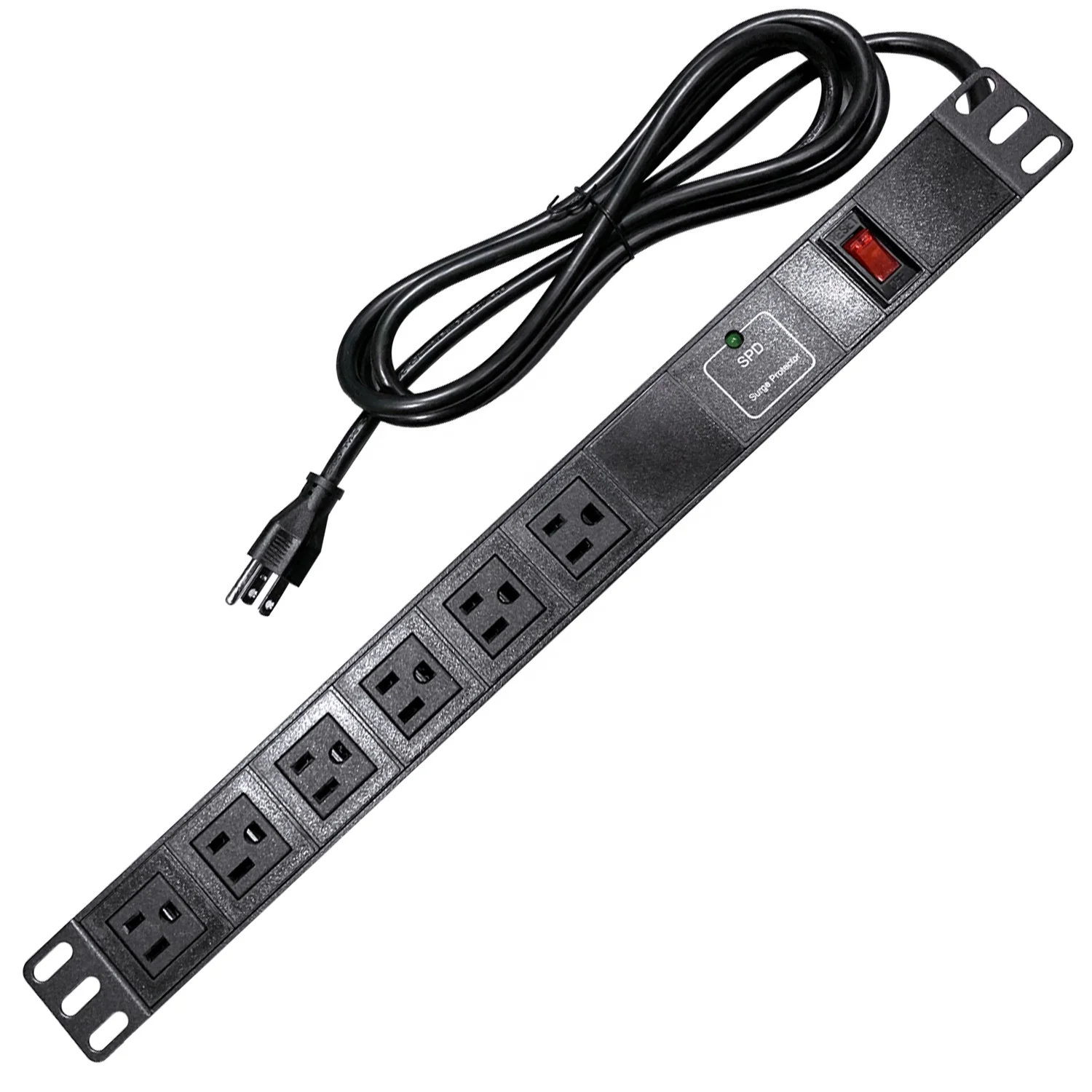 【PDU】トーピド 15ポンド USA 6-Port PDU Power Distribution Unit - 240V 15A Surge Protector