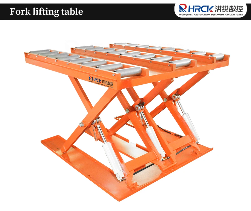 Hongrui 1T upright scissor lift with Roller Top Hydraulic Lift manufacture