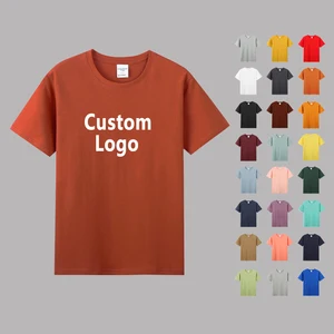 Custom Logo Luxury Men's T-Shirt 205GSM Puff Printing Design Gym Clothing Customization T-Shirt