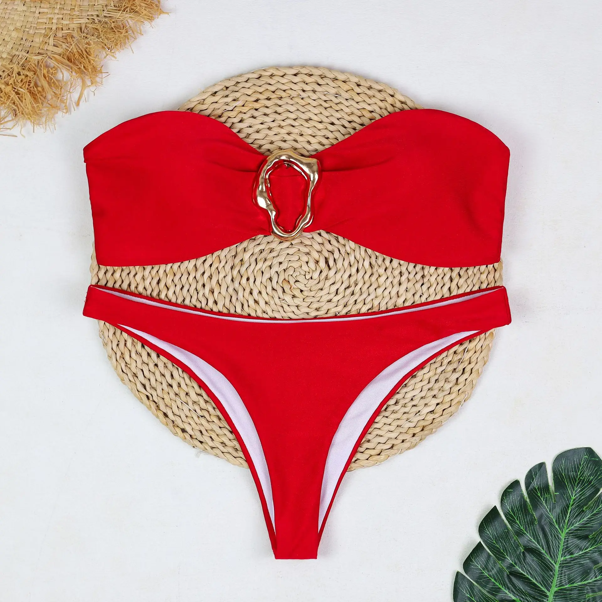 3D Custom Triangle Swimsuit String Bikini Beachwear Two Piece Set Mini Micro Luxury Swimwear Women