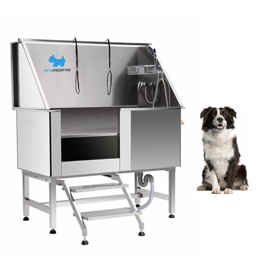 Petsproofing Factory Custom Size Dog Washing Stations With Ramp Faucet