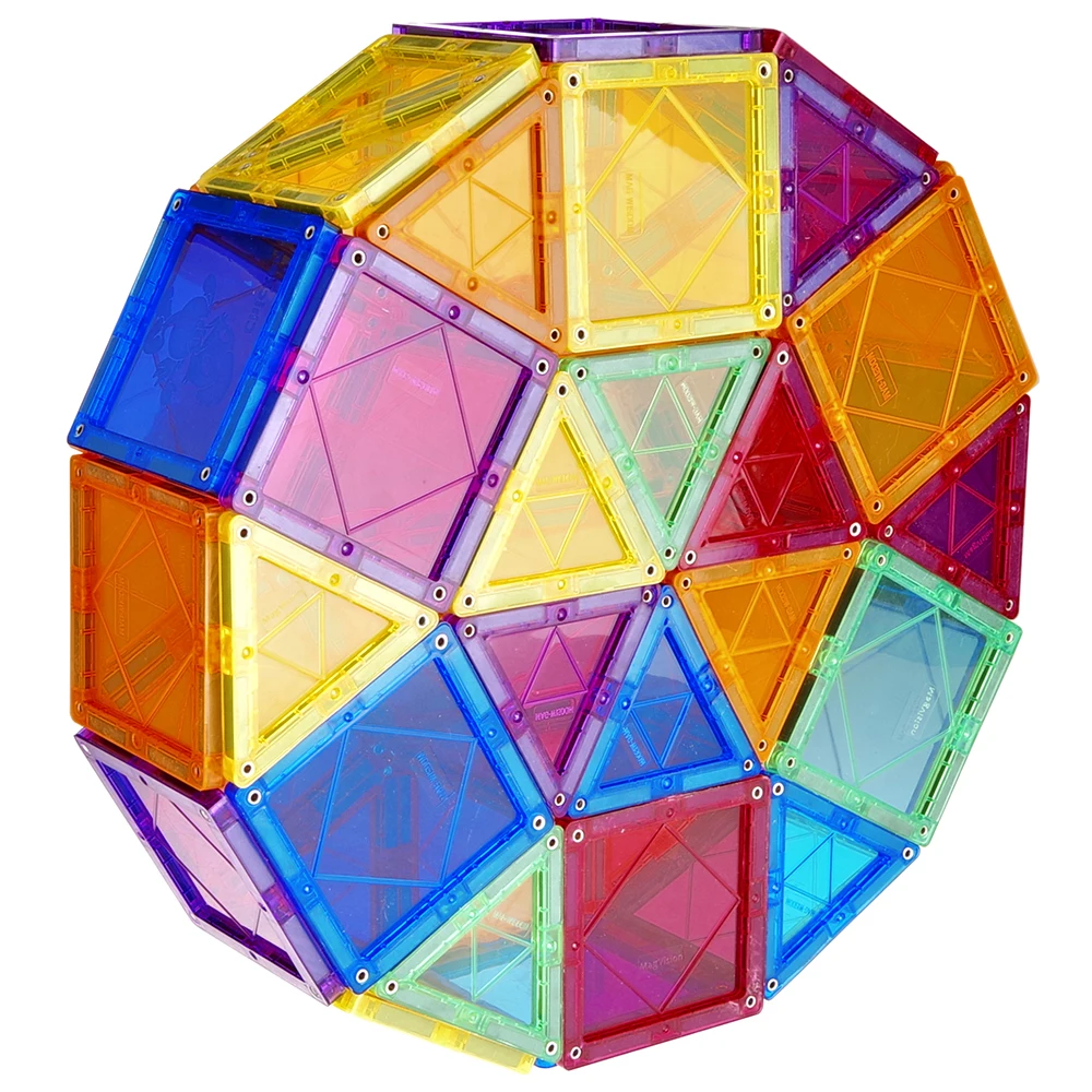 MAG-WISDOM Revit Blocks Magnetic Tiles Building Blocks Educational Magnetic Tiles for Kids