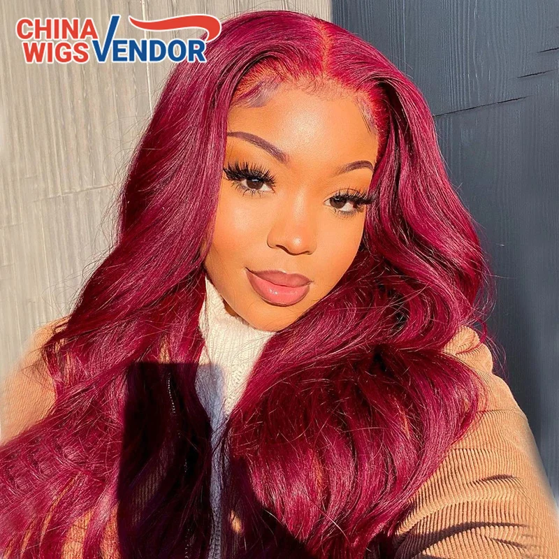 Malaysian 13x4 Lace Frontal Wigs Cherry Red Color Straight/body Wave Lace  Closure Human Hair Wigs For Black Women Bleached Knots - Buy Human Hair  Wigs For Black Women Bleached Knots,Malaysian 13x4 Lace