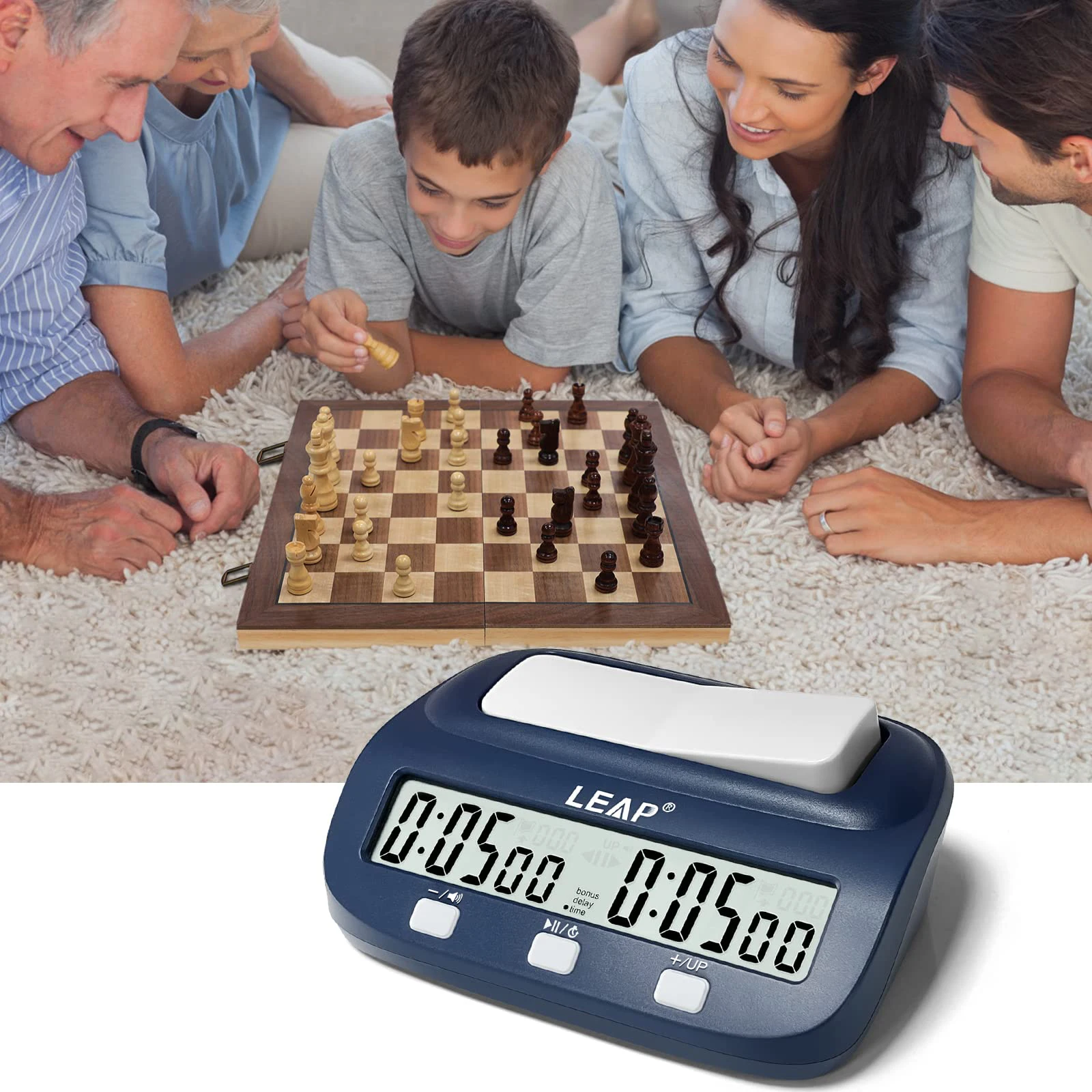 LEAP PQ9923 New Style Chess Clock  with Auto up Bonus Delay Function Supplied to Juego De Ajedrez Advanced Chess Timer