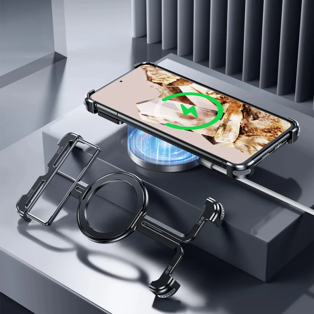 product hollow magnetic bracket for google pixel 8 anti fall phone case for goole pixel 9 pro 7pro laudtec-2
