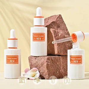 30ml White Glass Serum Bottle with Two-tone Dropper Cap Empty Cylinder for Eye Drop & Skin Care Essential Oil