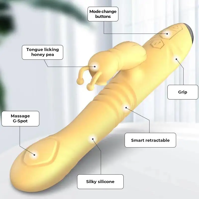 3cm Thrusting Function G-Spot Flapping Heating Vibrating Sex Toys Girls Masturbation Rabbit Vibrator for Women