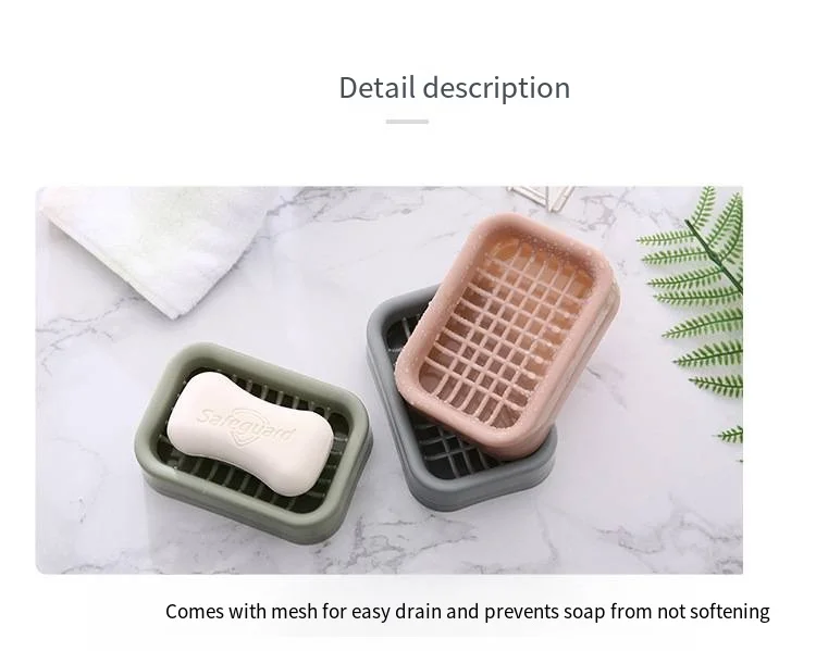 New creative PP bathroom double drain soap box Toilet fashion handmade soap rack soap tray wholesale factory