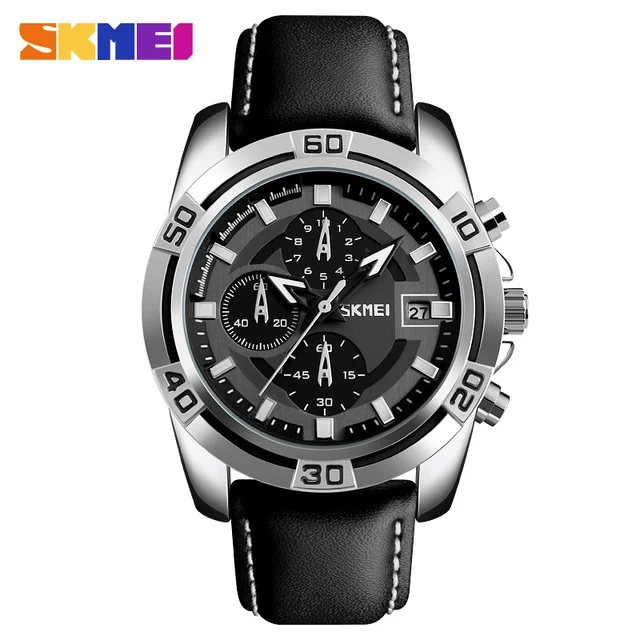 SKMEI 9156  Stainless Steel Strap 50M Water Resistant couple watch for lover special design STOPWATCH long battery life sports