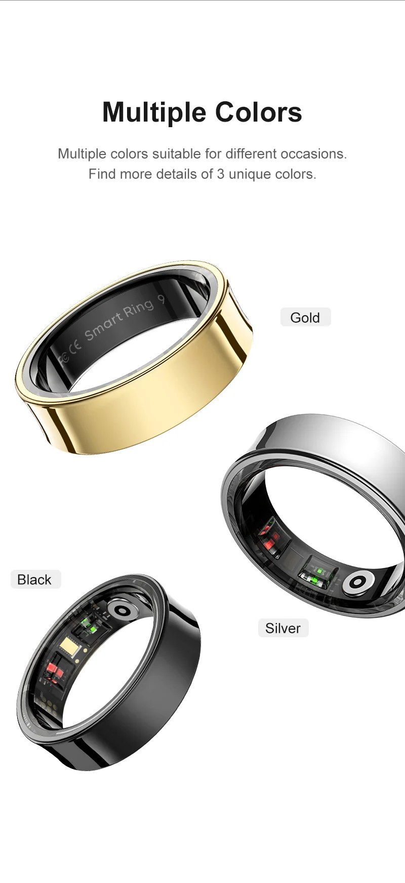 Welcome OEM Order, Factory Whole Selling 2024 R09 Smart Rings 50m Waterproof Skin Temperature Measurement Heart Rate Sleep Fitness Tracker Smart Ring For Men Women - Buy Stainless Steel Smart Rings touch Smart Rings health Sleep Tracking Rings