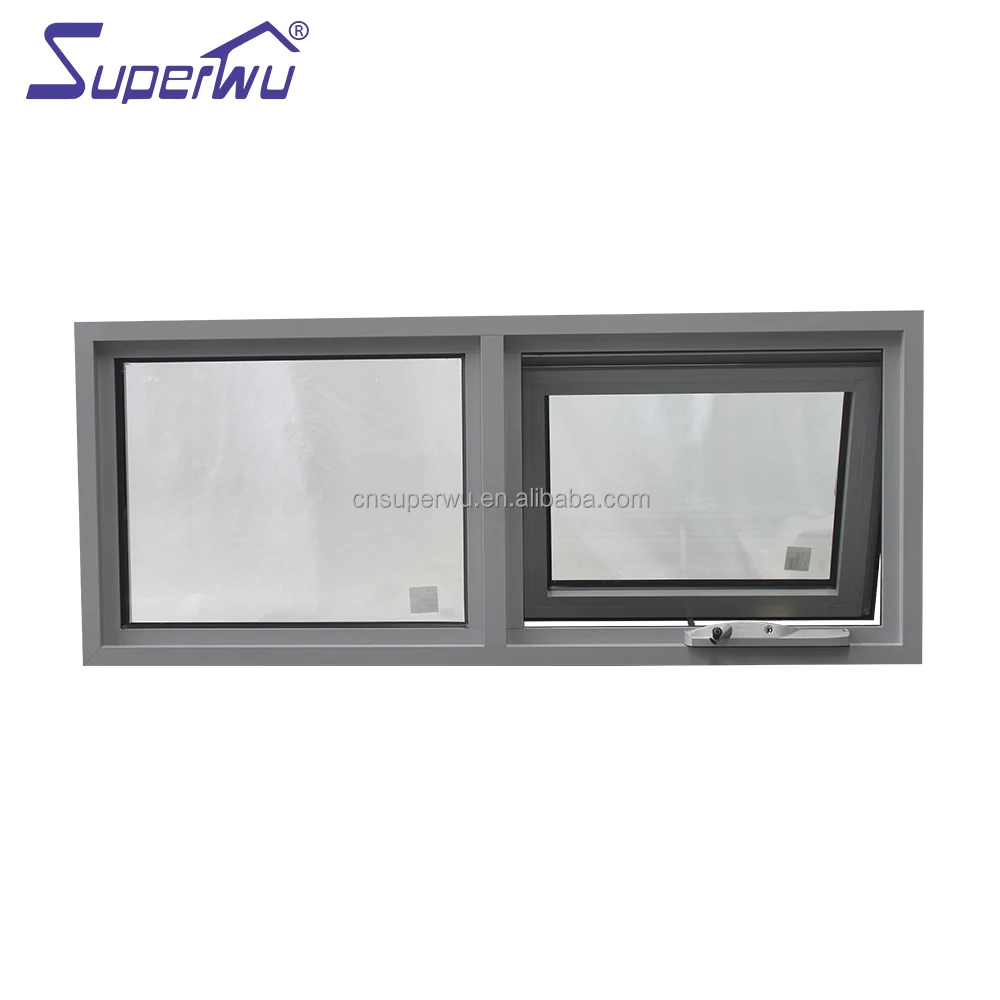 NFRC Energy Saving Thermally Broken System Aluminum Vertical Window Awning Style