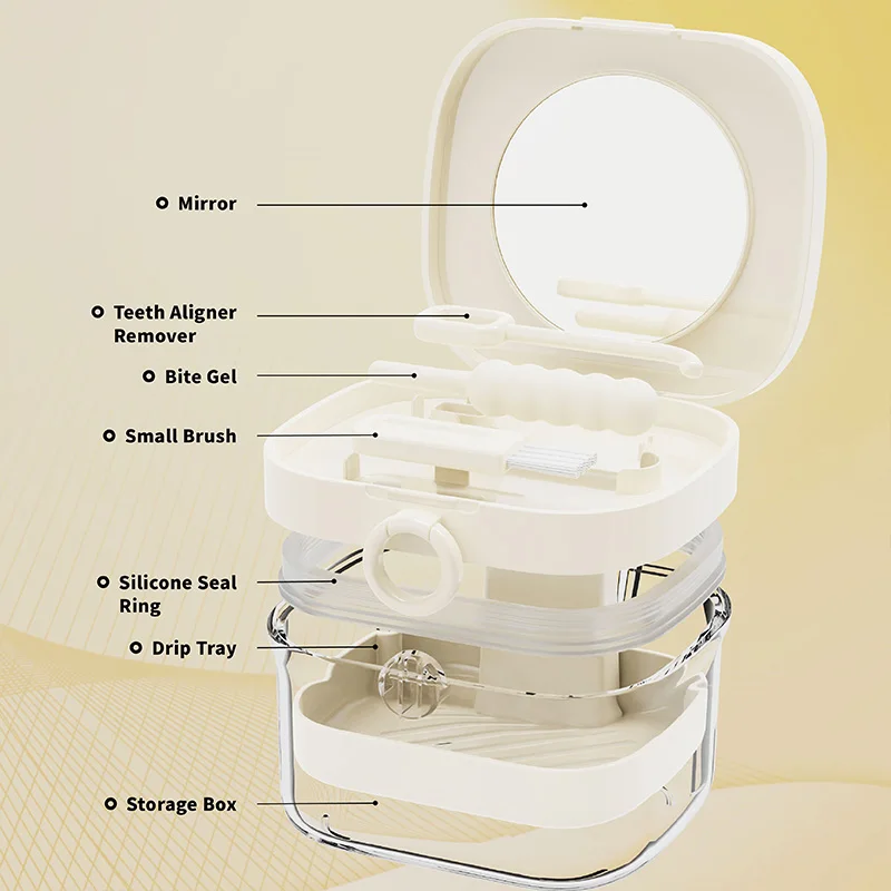 OEM Promotion Denture Cups Containers Orthodontic Fixators Cleaning Cartridges Filters Tooth Multi-Purpose Oral Hygiene