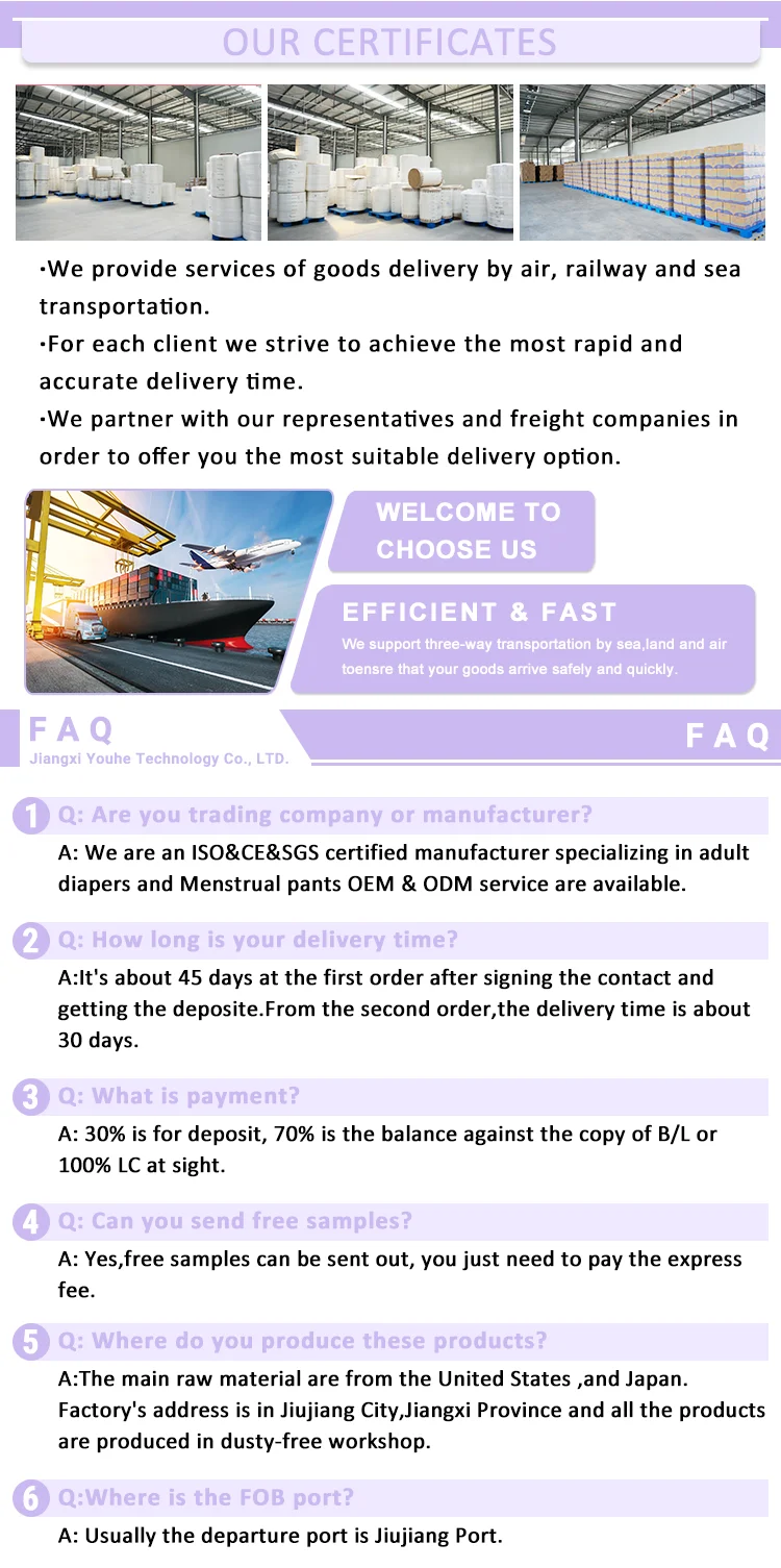 Postpartum Disposable Sanitary Pants Adult Diaper Pants For Women