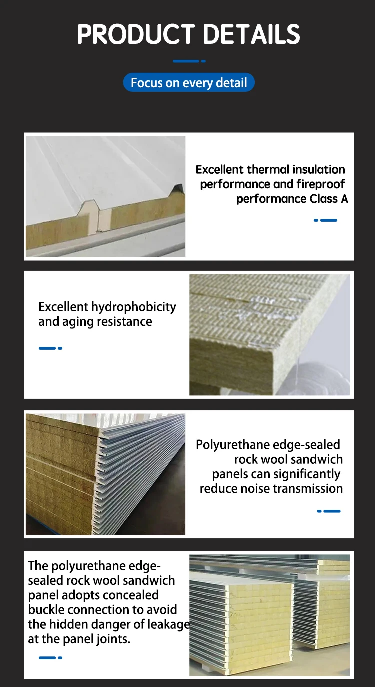 Fireproof Sandwich Panel Roof Sheet 50mm 100mm 150mm For Roof Panel