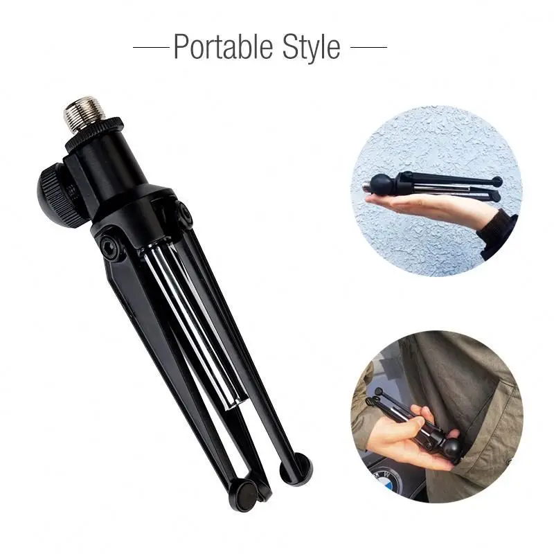 MS027 Yinyu DDP RTS Heavy Duty Adjustable Foldable Tripod Desktop Microphone Stand for for Studio & Live Use
