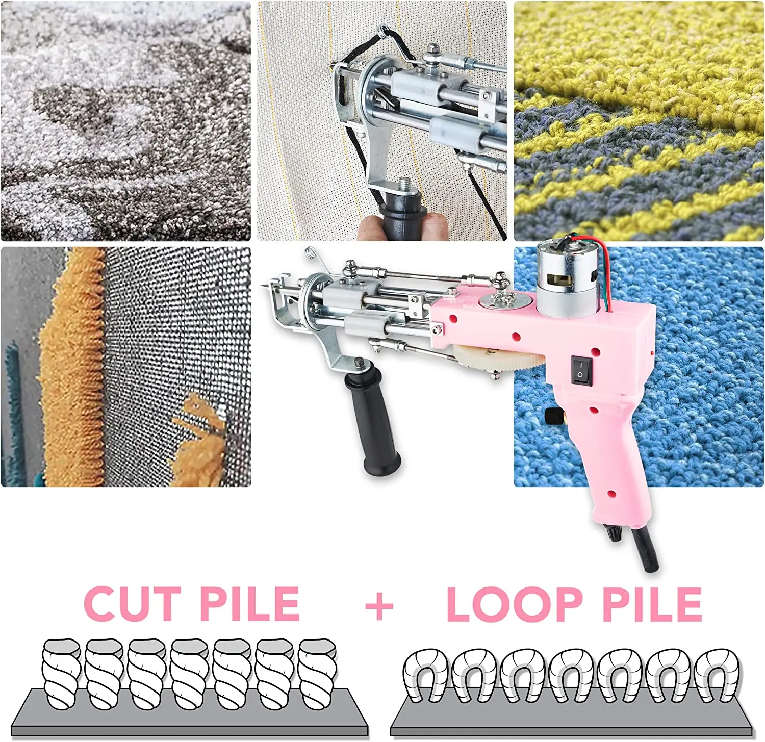 Carpet Rug Tufting Gun,Electric Carpet Weaving Flocking Machine Hand ...