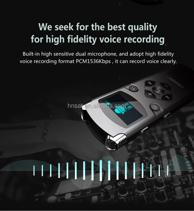 MP3 High quality long time recording DVR-616 professional miniature voice recorder for reporter