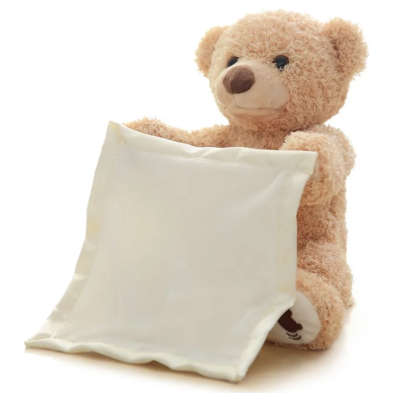 Custom Stuffed Animal Toys Talking Music Peekaboo Bear