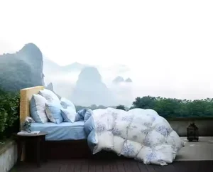 High Quality Custom Size Hotel Washable Duck Down Comforter White Clean Down Bed Duvet Four Season