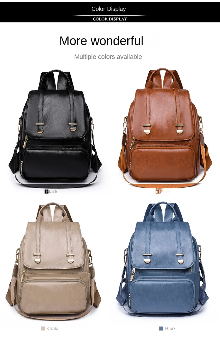Hot Selling PU Casual New Design Popular style Fashion Ladies' / Girls' / Women's Backpacks Waterproof Backpack