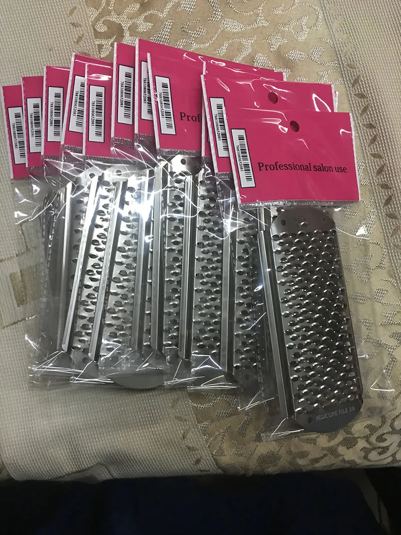 Stainless Steel Big Hole Foot File Callus Replacement Blades Pedicure