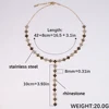 Collana a forma di Y con quadrifoglio-8