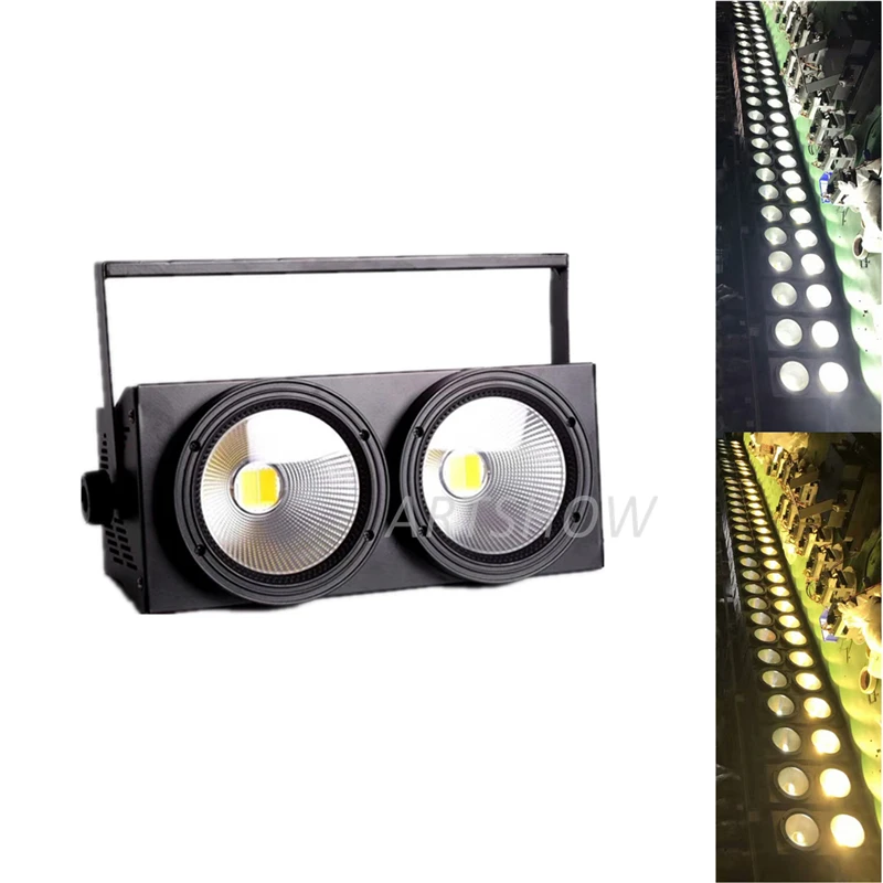 2x100W LED COB Blinder DMX Stage Studio Light Warm White Cold White 2IN1 RGBW 4IN1 2 Eyes Cob Blinder Stage Light for Dj Club