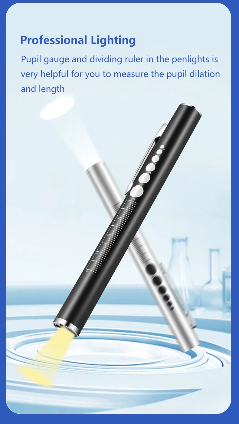 Medical Flashlight Stainless Steel Pen Light Eyes Ent Examination