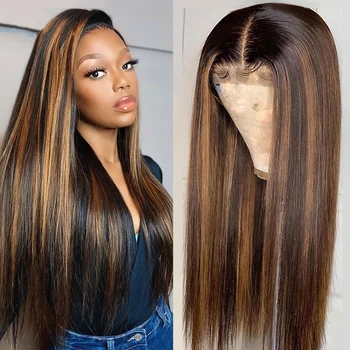 Raw Brazilian 100% Virgin Human Hair Hd Full Lace Wig Cheap Highlight Colored Lace Front Wig Human Hair For Black Women