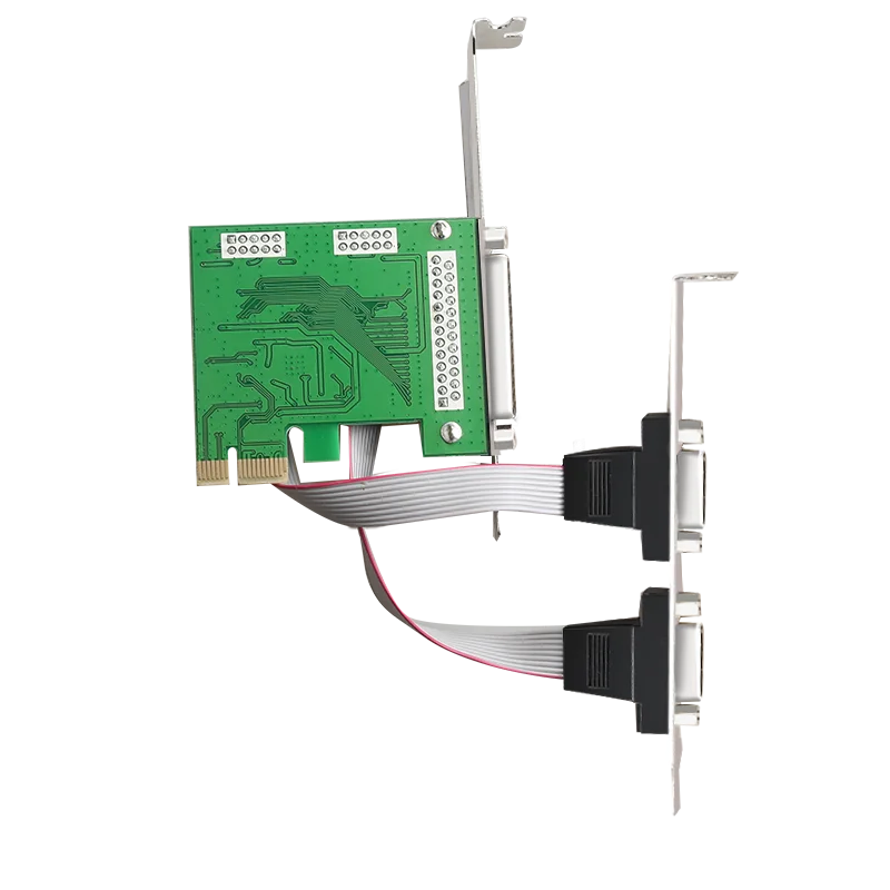 Плата расширения ASIX AX99100 PCI Express на 2 последовательных и 1 параллельный порт, порт принтера RS232, плата PCIe, адаптер
