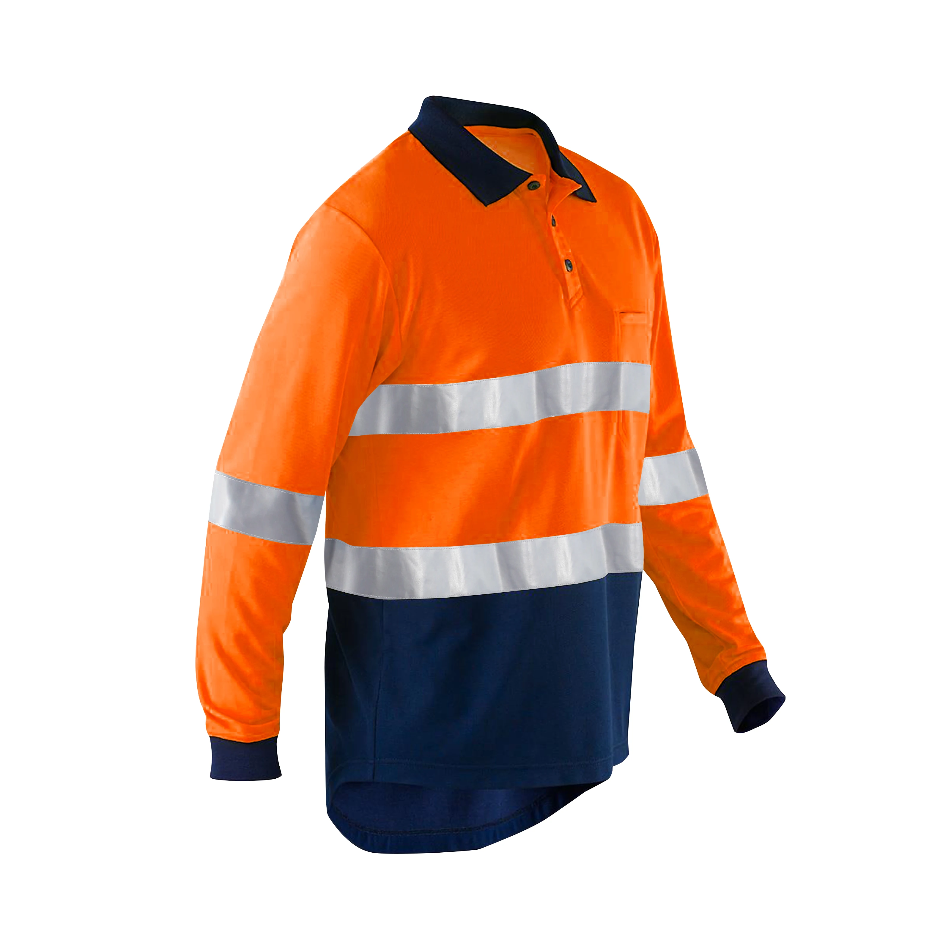 Hi Vis Safety Reflective Polo T Shirts for Industrial Use