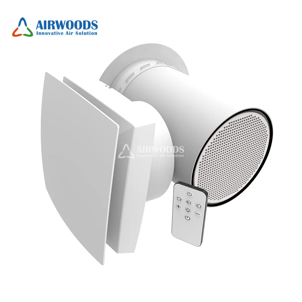 Remote Control Single Room Wall Mounted Heat Recovery Ventilation Home Air Recuperator  System Units