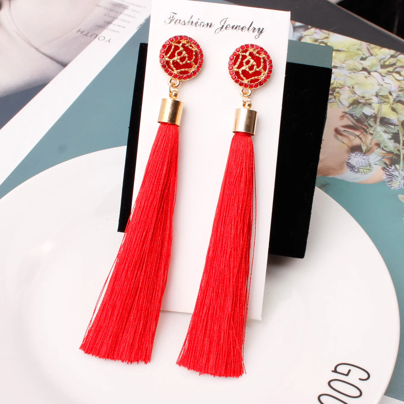 Buy online Pink Cotton Blend Jhumka Earring from fashion jewellery for  Women by Darklady for 220 at 56 off  2023 Limeroadcom
