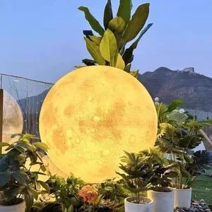 Unique Luminous Colorful Planet Decoration Light Rechargeable Led Ball Light