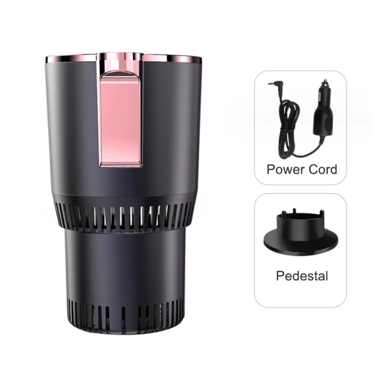 Smart Control Digital Display Auto Car Cup Holder Heating Cooling Drinks Smart Coo