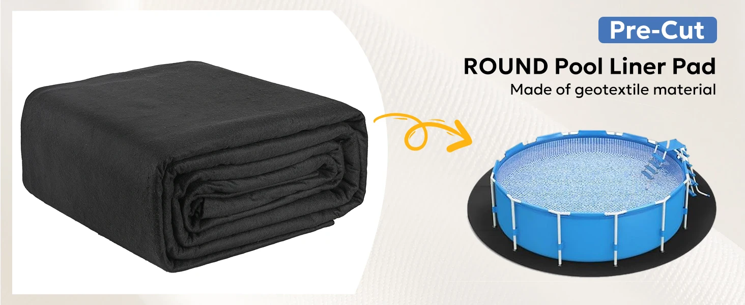 Outdoor Polyester Swimming Pool Cover Pad Protective for Liner Winter Cover Absorbs Moisture Prevents Stains Algae Oval Shape factory