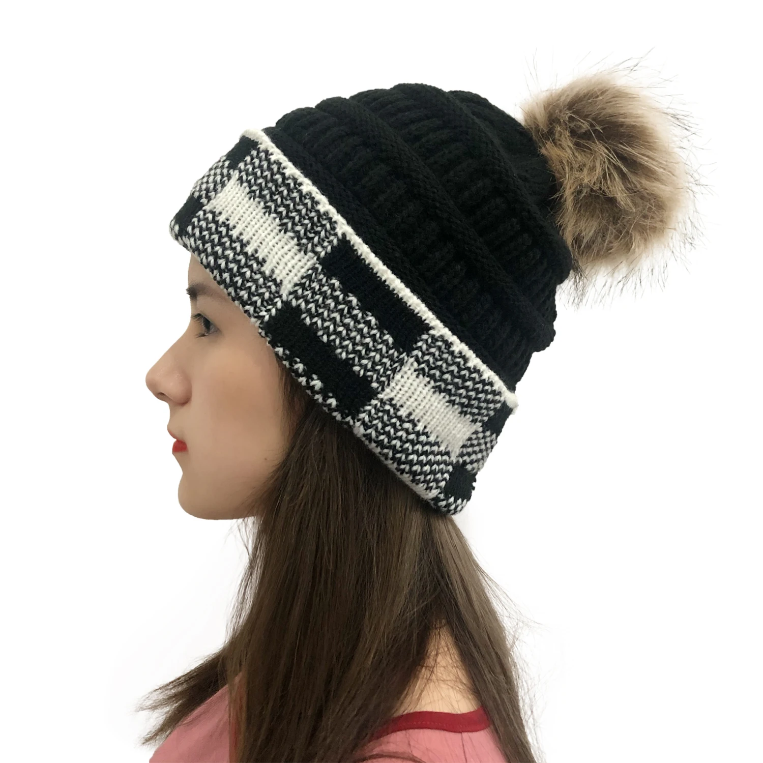 Stylish Striped Knitted Beanie Hat 