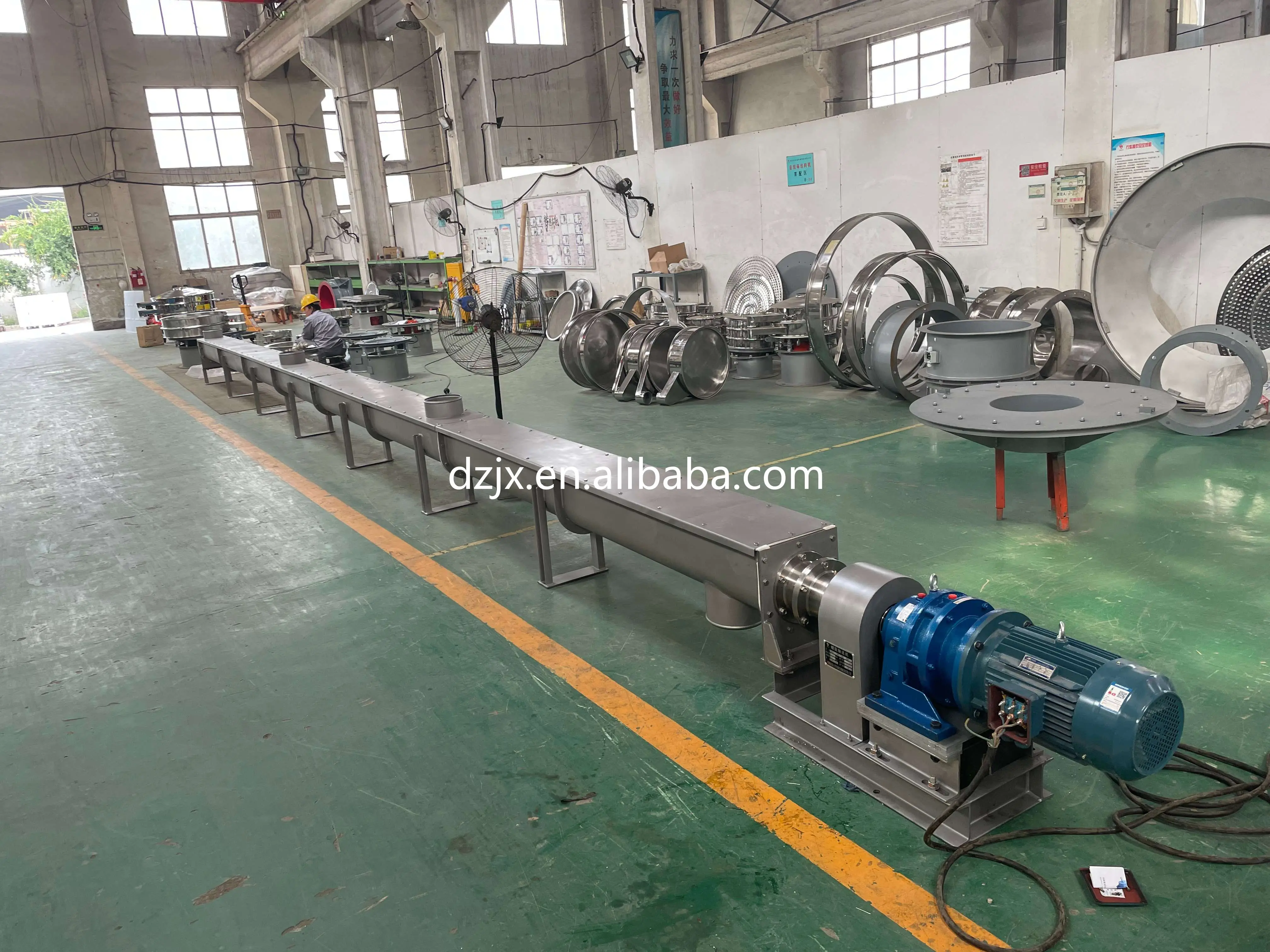 DZJX 45 Degrees Inclined Angle Stainless Steel Drying Auger Screw ...