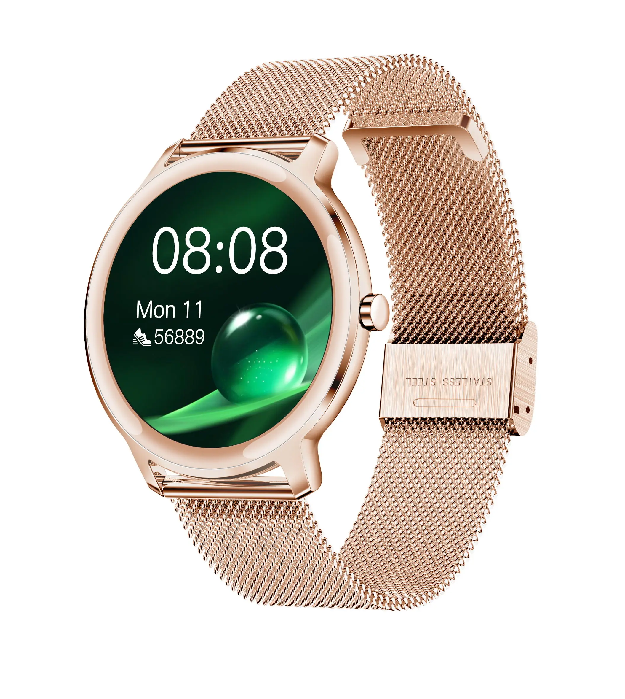 Women Smart Watch Android Girls Rose Pink Waterproof Bluetooth Smartwatch  Heart Rate Blood Pressure Fitness Tracker Bracelet
