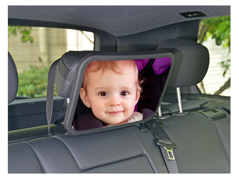 Large Wide Rear Facing Shatterproof Convex Shynerk Baby Car Mirror