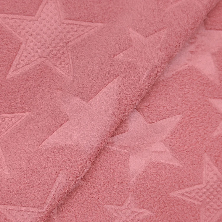 Soft Hand Feel Embossed Fashion Fabric Velvet Material for Pakistan, High Quality Micro Polar Fleece Fabric for Sale/ details