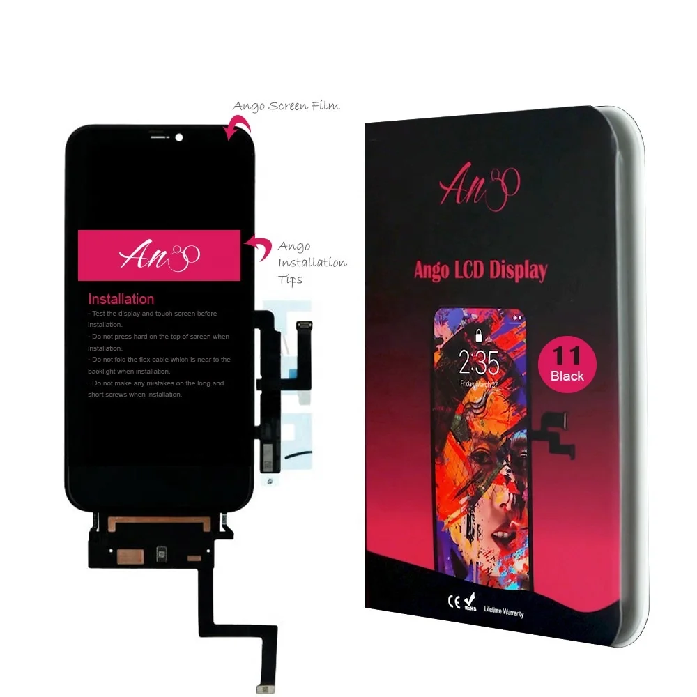 Ango LCD Screen Assembly for iPhone XR Black