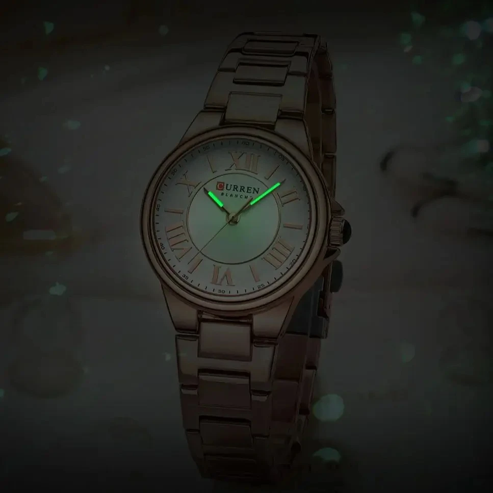 CURREN New 9061 Ladies Fashion Analog Quartz Watches Women Waterproof Gold  Watch Female Luxury Dress Clock Relogio Feminino - Main Image